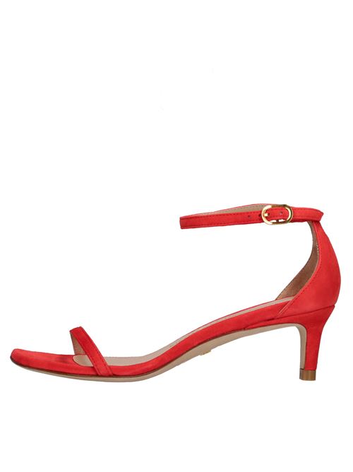 Sandali in camoscio STUART WEITZMAN | NUDISTCURVE 50 SANDA SUEDECORALLO